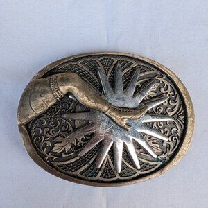 Vintage The Gal Leg Belt Buckle Spur Moves Freely